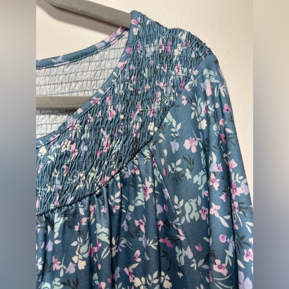 NWT BloomChic Women's Plus Size Short Sleeve
Blue Floral Lace Top Size 26W - Picture 5 of 7